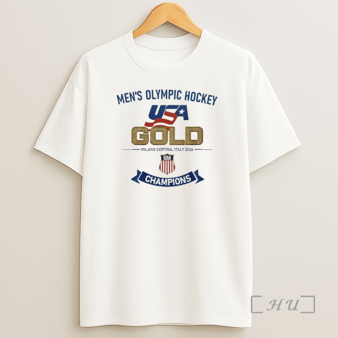 Officials Mens Olympic Hockey Usa Gold Milano Cortina Italy 2026 Usa Hockey Champions Shirt Sweatshirt Tee
