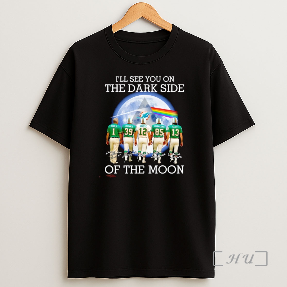Officials Miami Dolphins Players Ill See You On The Dark Side Of The Moon Signature Shirt Sweatshirt Tee