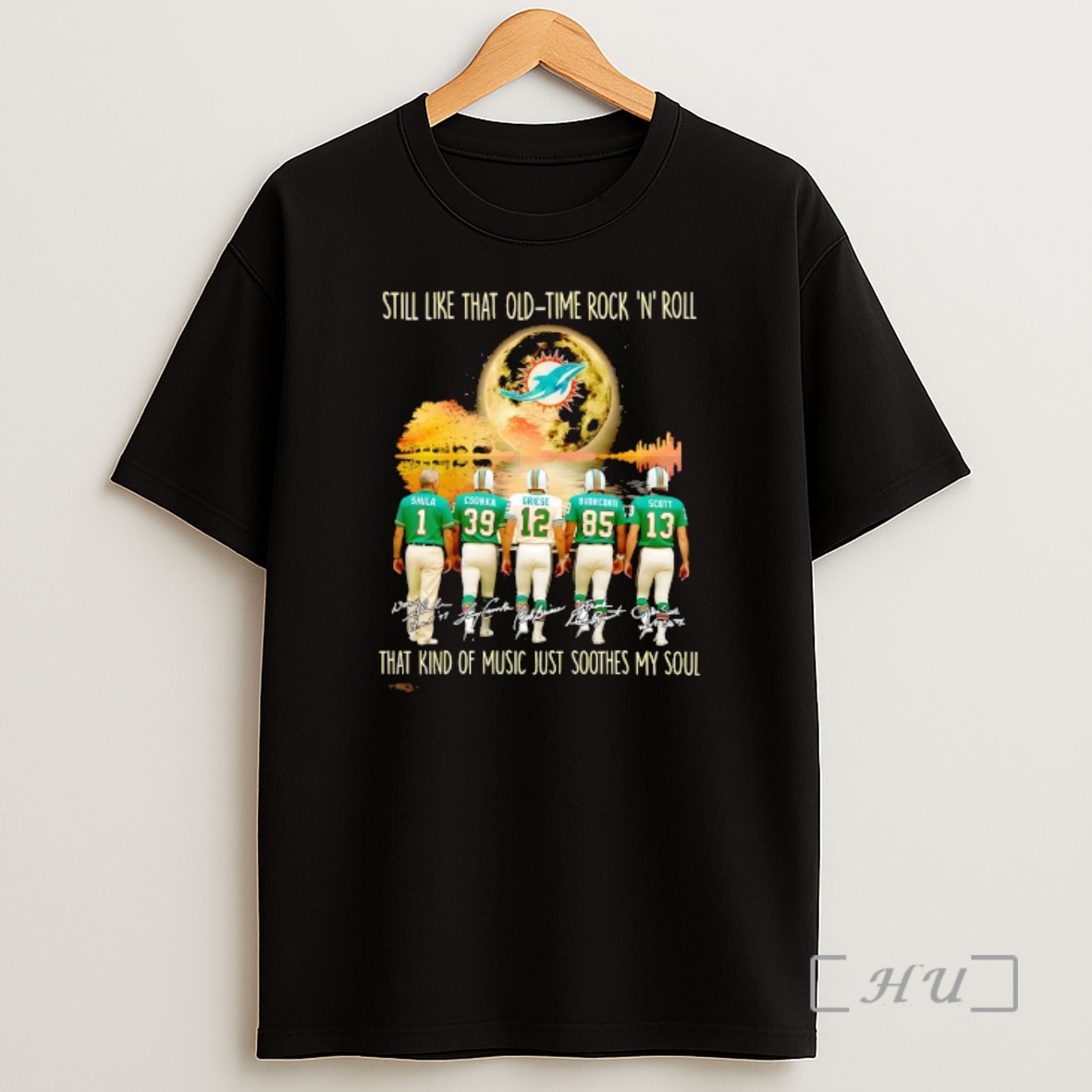 Officials Miami Dolphins Players Still Like That Old Time Rock N Roll That Kind Of Music Shirt Sweatshirt Tee