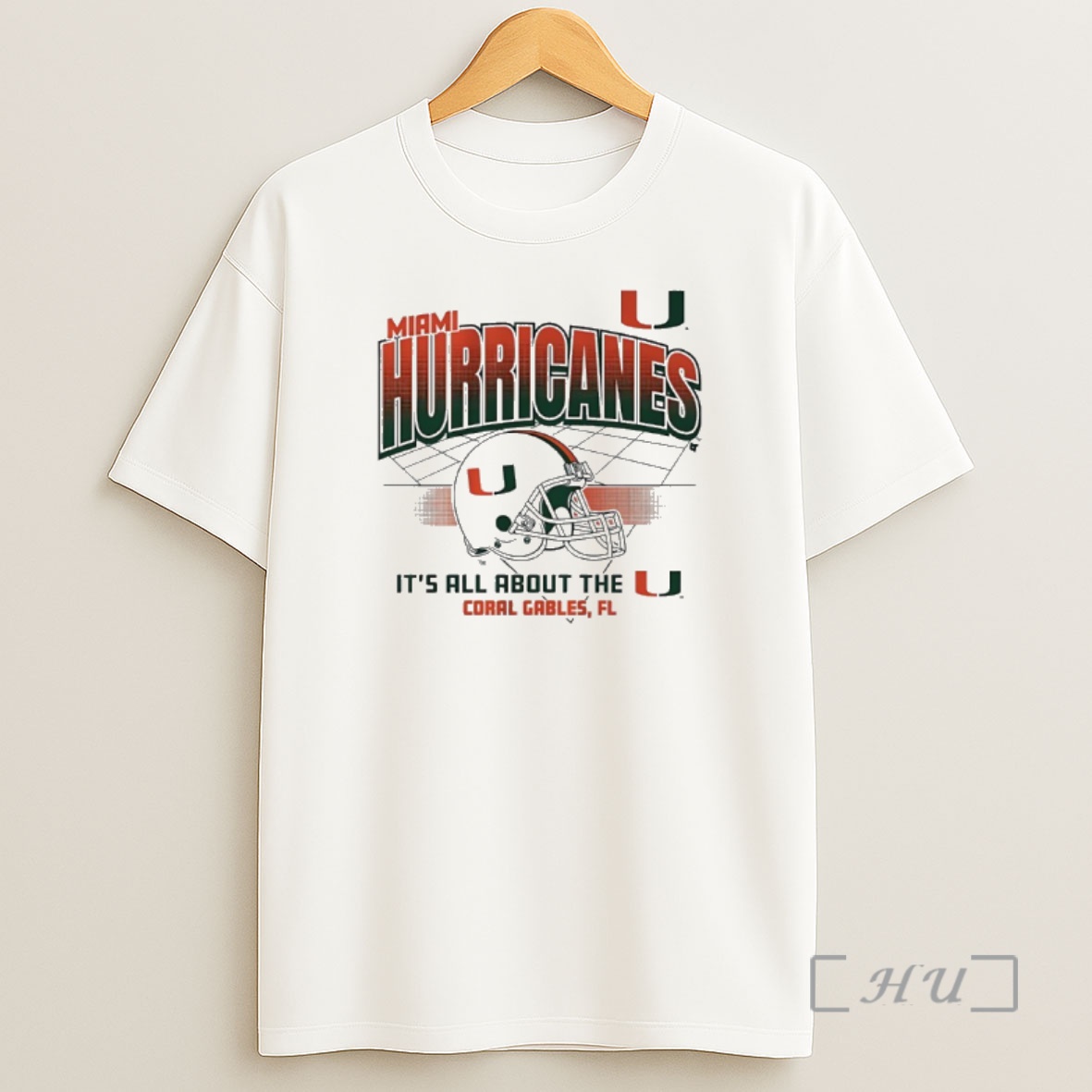Officials Miami Hurricanes Its All About The U Helmet Grid Shirt Sweatshirt Tee