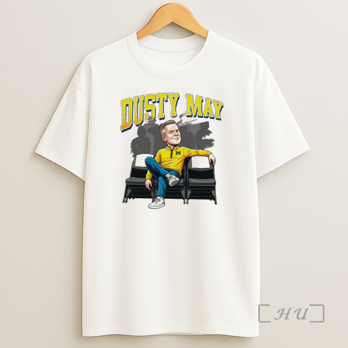 Officials Michigan Basketball Dusty May Aura Caricature Shirt Sweatshirt Tee