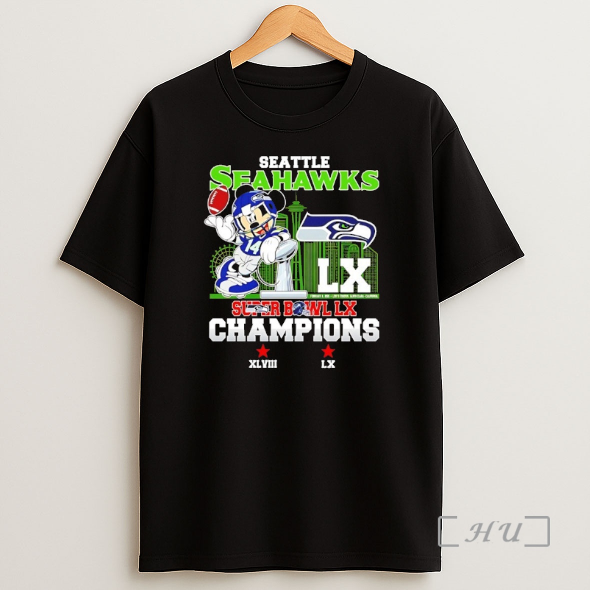 Officials Mickey Mouse Seattle Seahawks 2026 Super Bowl Lx Champions Xlviii Lx Shirt Sweatshirt Tee