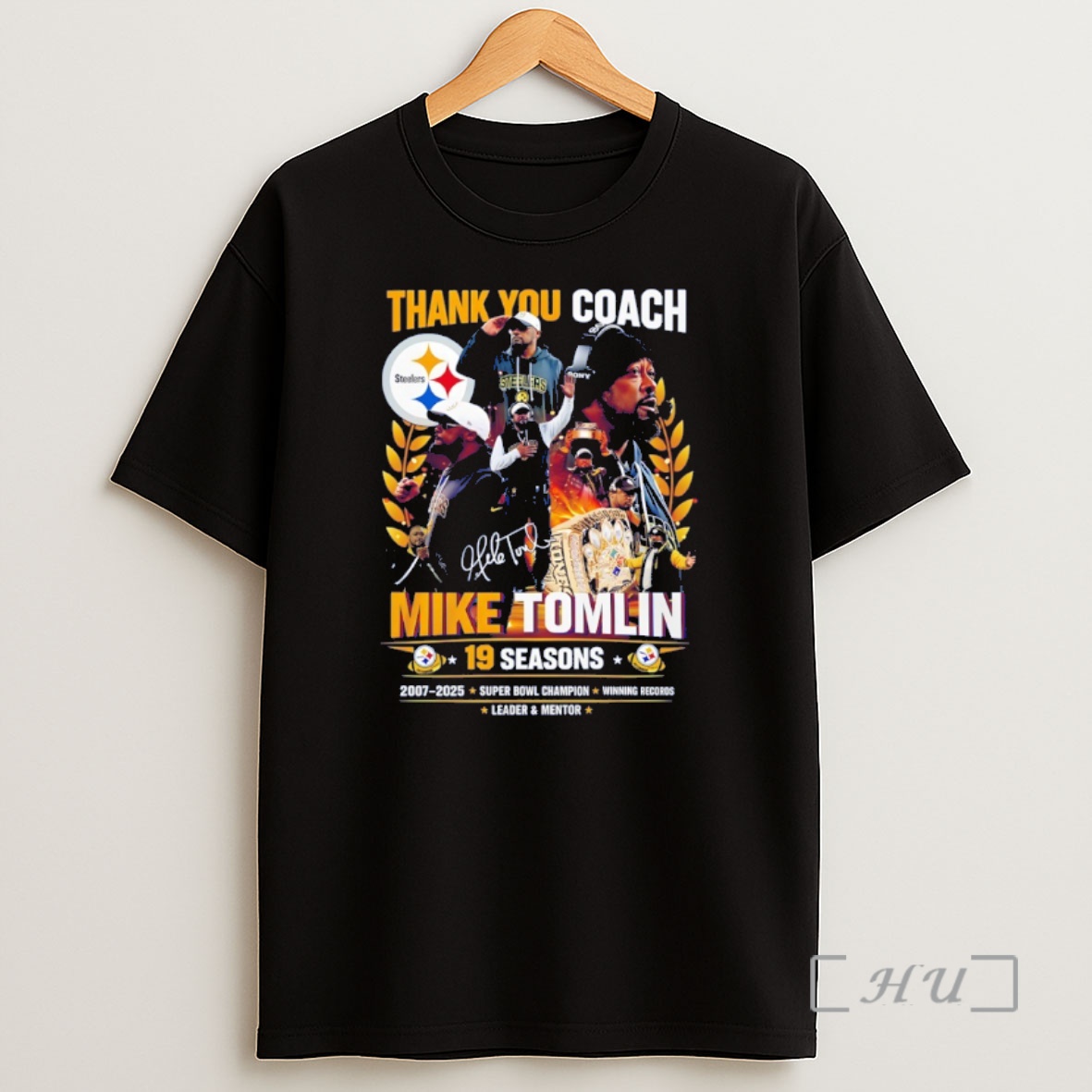 Officials Mike Tomlin Pittsburgh Steelers Football Thank You Coach 19 Seasons Super Bowl Champions Signature Shirt Sweatshirt Tee