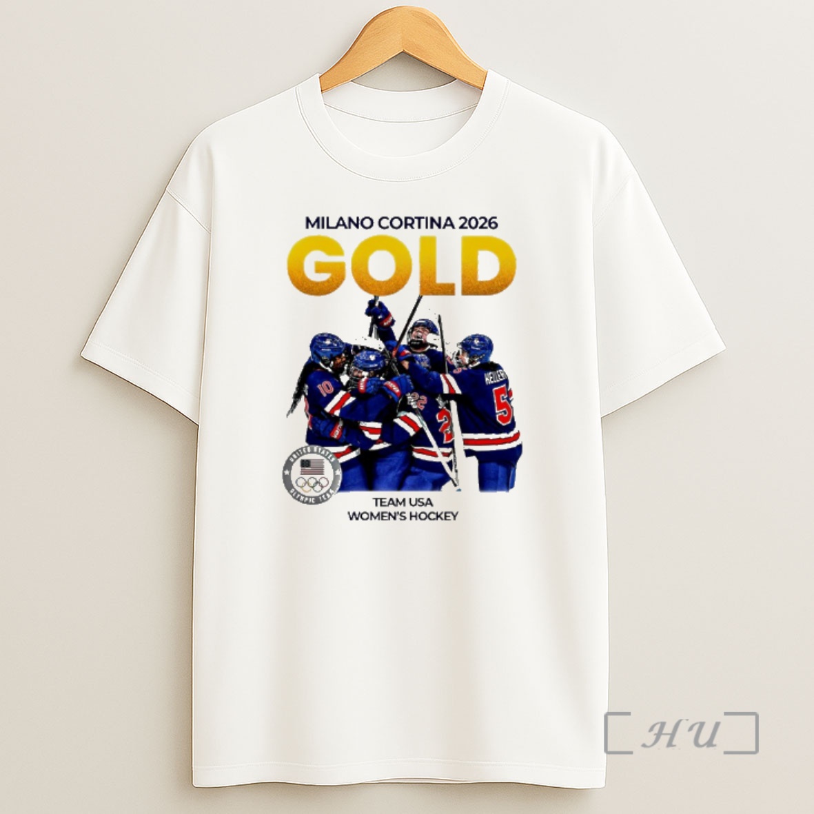Officials Milano Cortina 2026 Gold Team Usa Womens Hockey Shirt Sweatshirt Tee