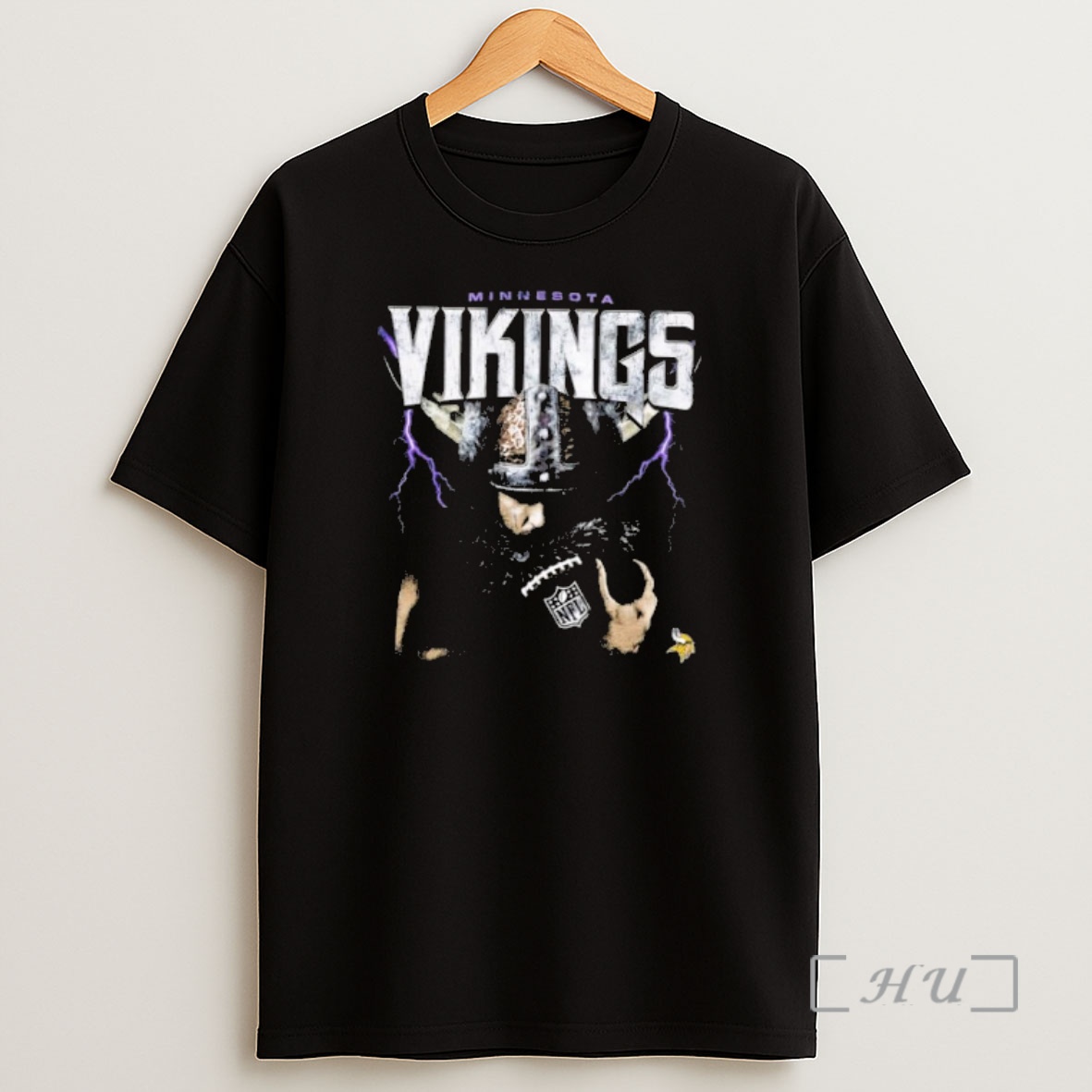 Officials Minnesota Vikings Lightning Warrior Helmet Nfl Football Shirt Sweatshirt Tee