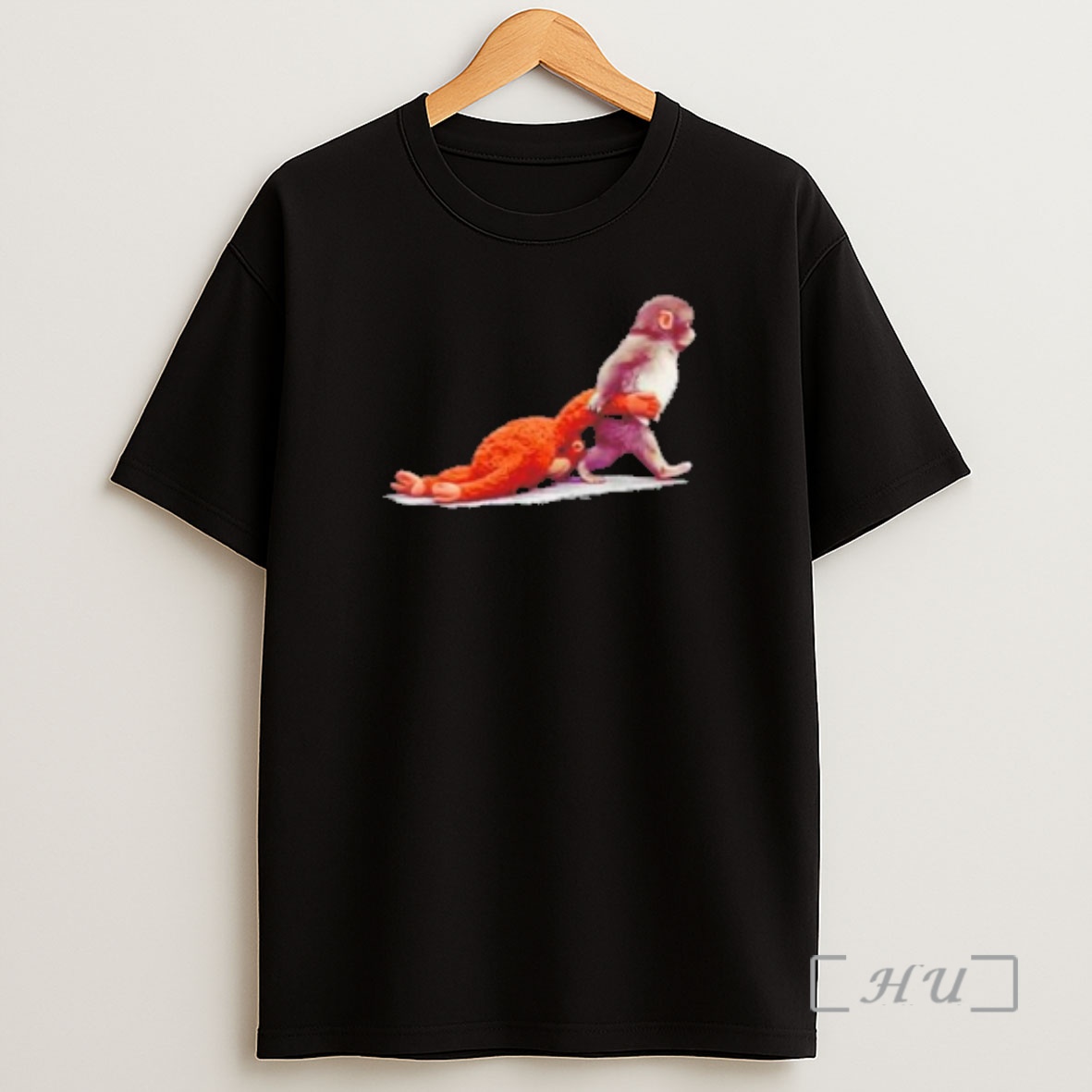 Officials Monkey Punch Baby Monkey Holding Plush Toy Shirt Sweatshirt Tee
