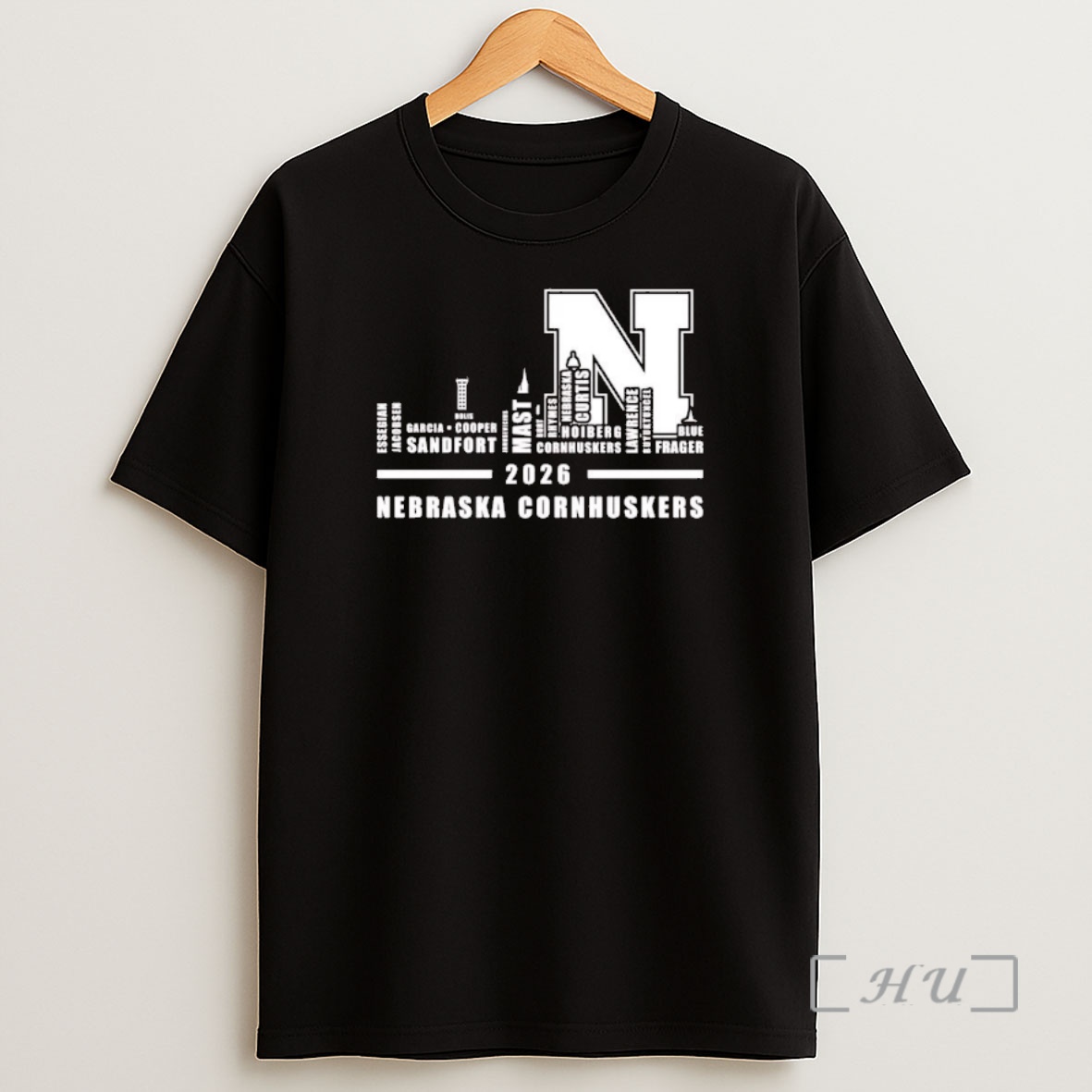 Officials Nebraska Cornhuskers 2026 Players Names City Skyline Tee Shirt Sweatshirt Tee