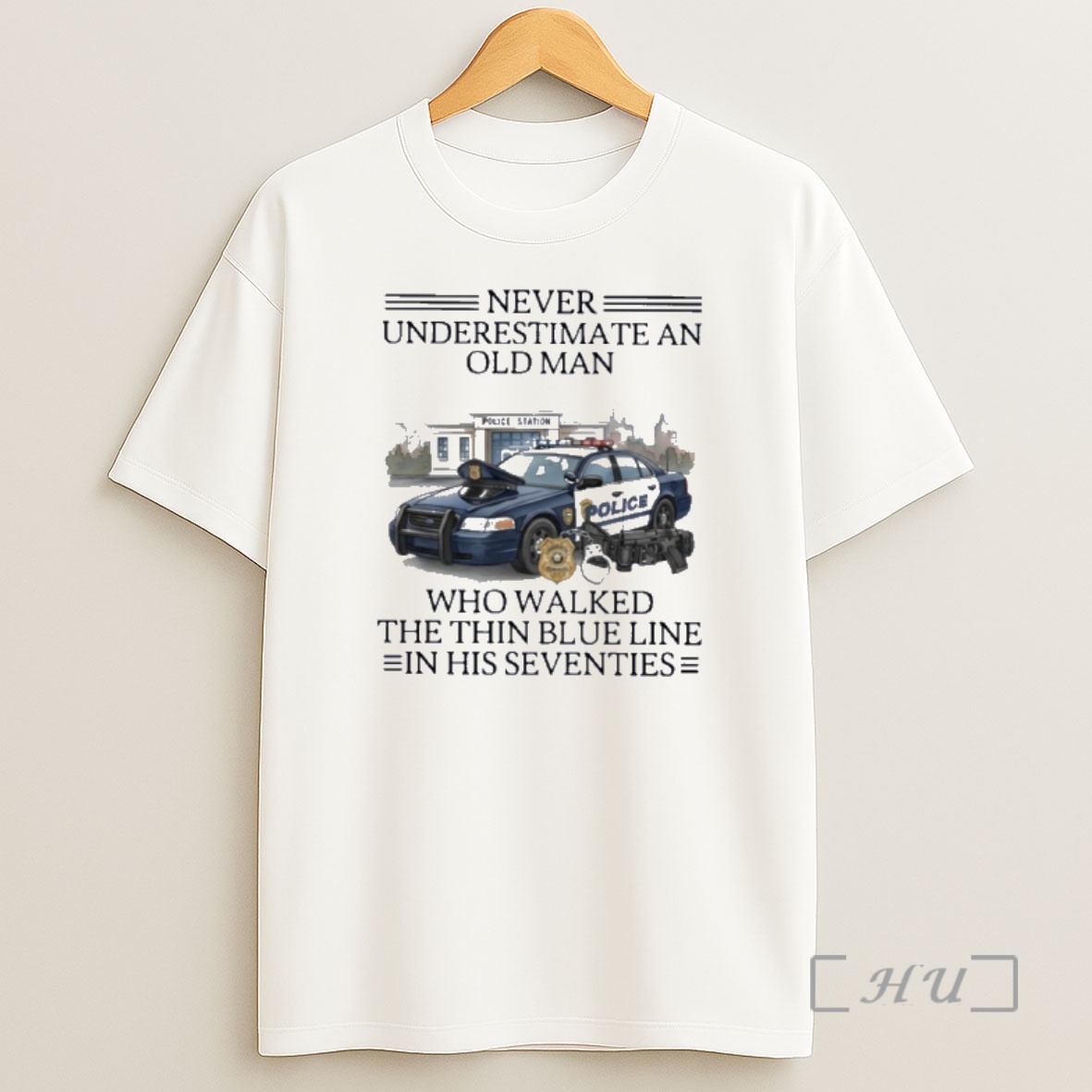 Officials Never Underestimate An Old Man Who Walked The Thin Blue Line In His Seventies Shirt Sweatshirt Tee