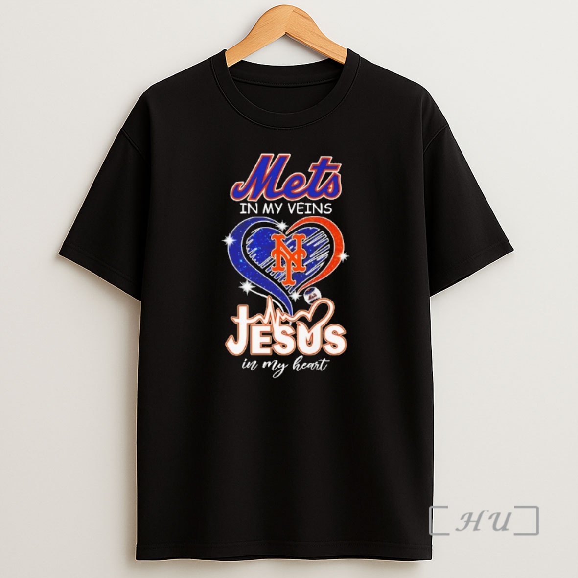 Officials New York Mets In My Veins Jesus In My Heart Shirt Sweatshirt Tee