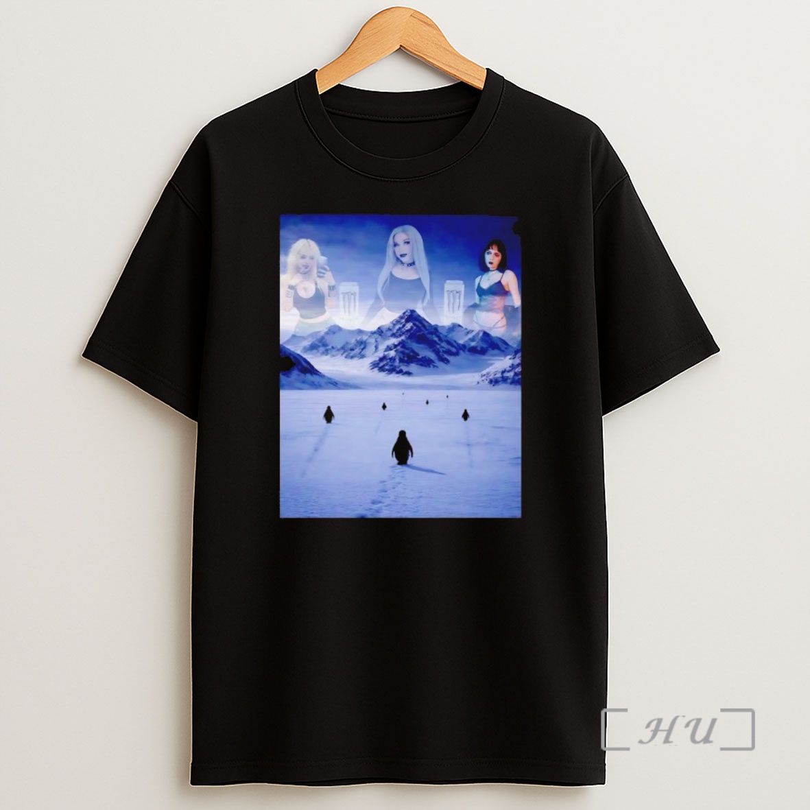 Officials Nihilist Penguin Goth Girls White Monster Graphic Shirt Sweatshirt Tee