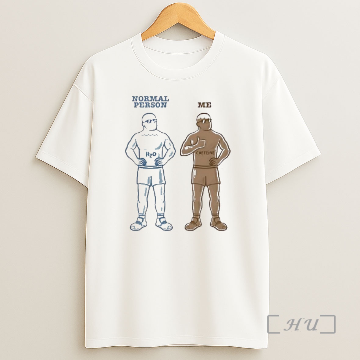 Officials Normal Person H2o Me Caffeine Water Versus Coffee Comparison Shirt Sweatshirt Tee