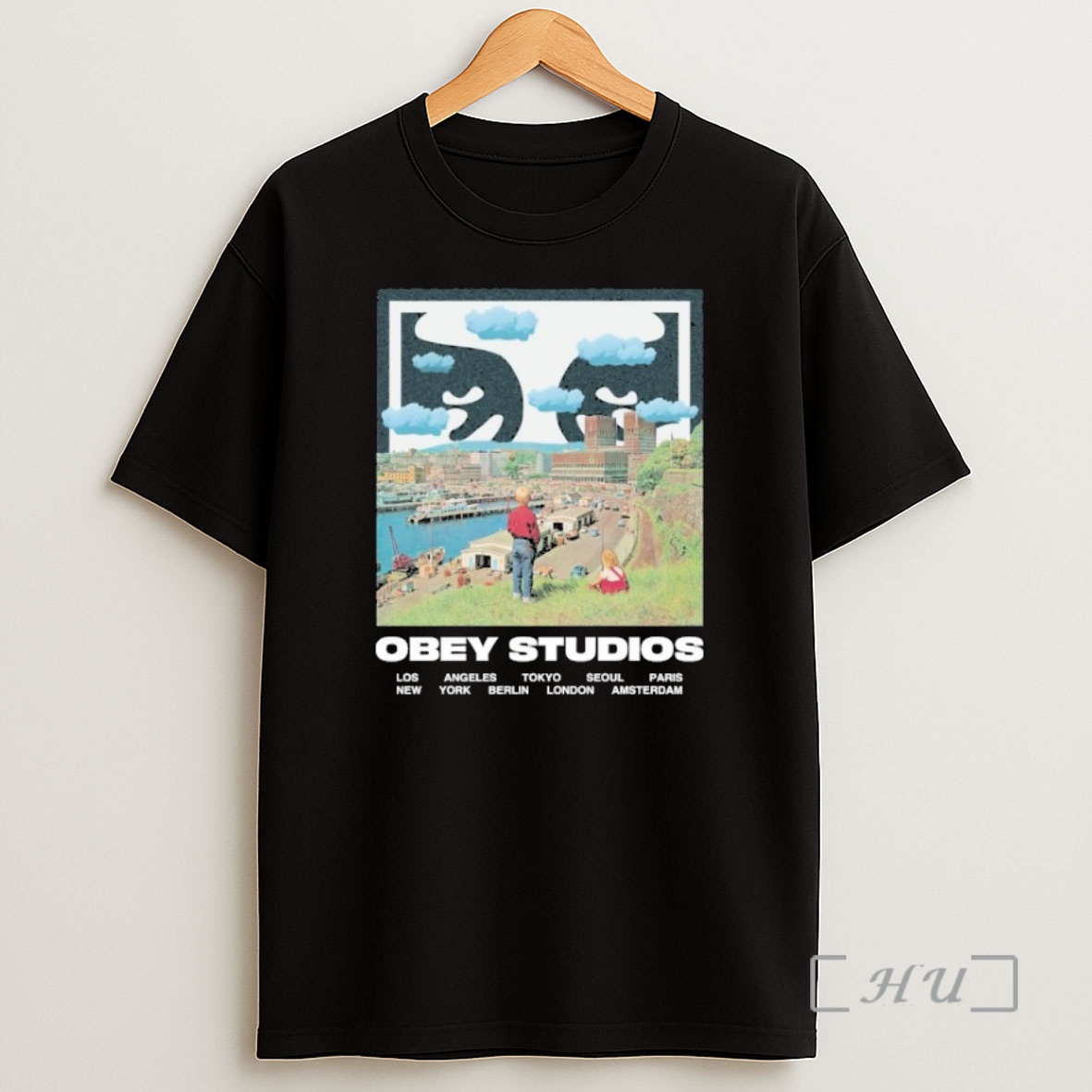 Officials Obey Studios Sky Face Los New York Angeles Tokyo Berlin Seoul London Paris Amsterdam Shirt Sweatshirt Tee