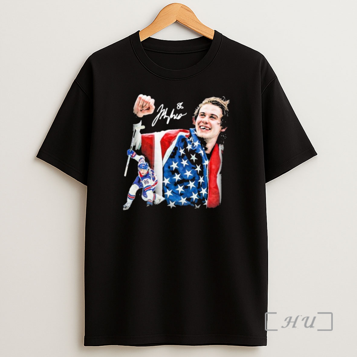 Officials Olympic 2026 Game Threads Jack Hughes Golden Goal Shirt Sweatshirt Tee