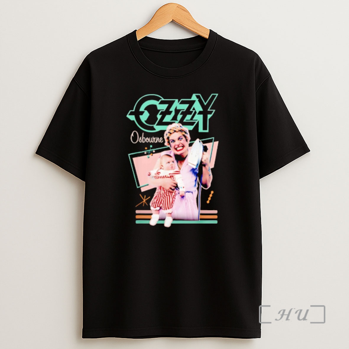 Officials Ozzy Osbourne Grumpy Women Holding Baby And Steam Iron Shirt Sweatshirt Tee