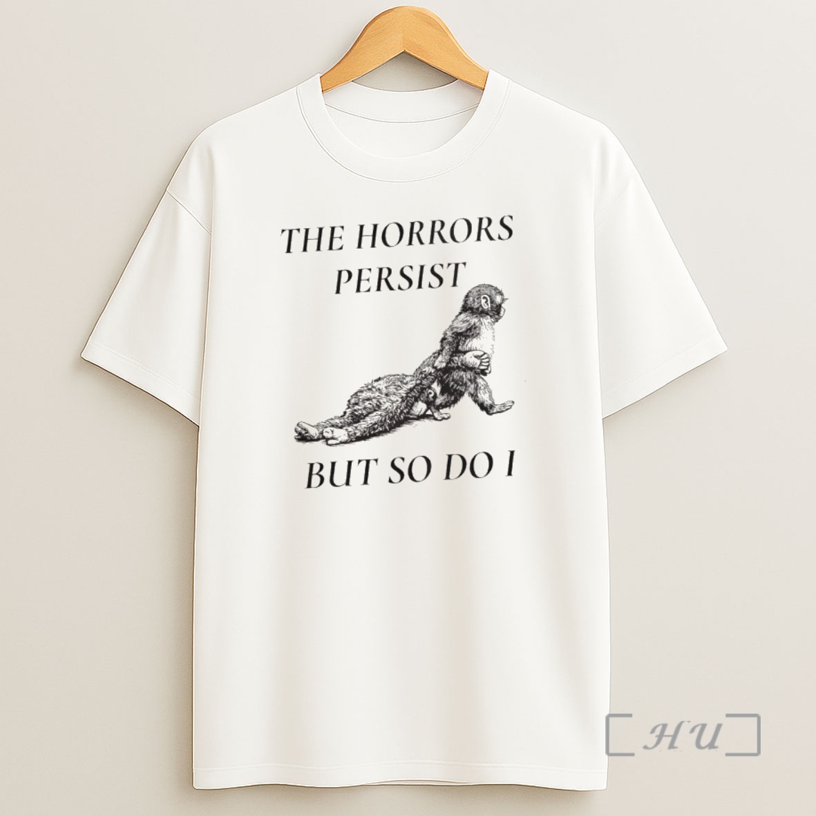 Officials Panchi Kun Punch Monkey The Horrors Persist But So Do I Vintage Shirt Sweatshirt Tee