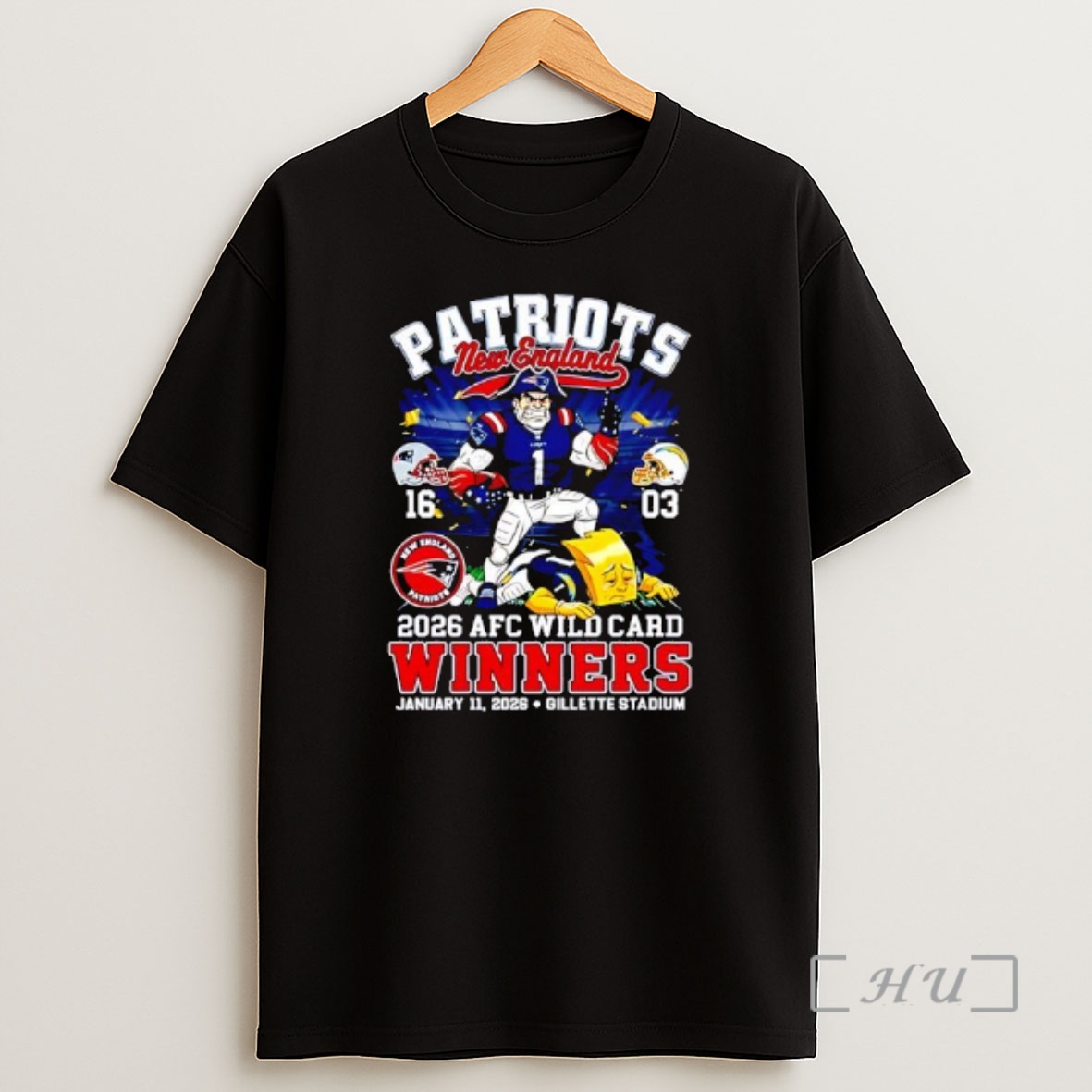 Officials Patriots New England 2026 Afc Wild Card Winners January 11st 2026 At Gillette Stadium Shirt Sweatshirt Tee 1
