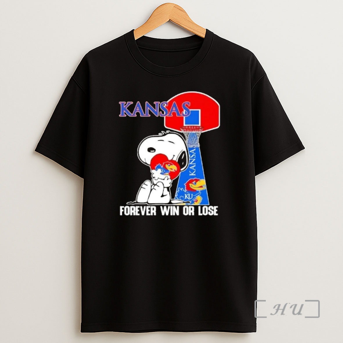 Officials Peanuts Snoopy Forever Win Or Lose Kansas Jayhawks Basketball Shirt Sweatshirt Tee
