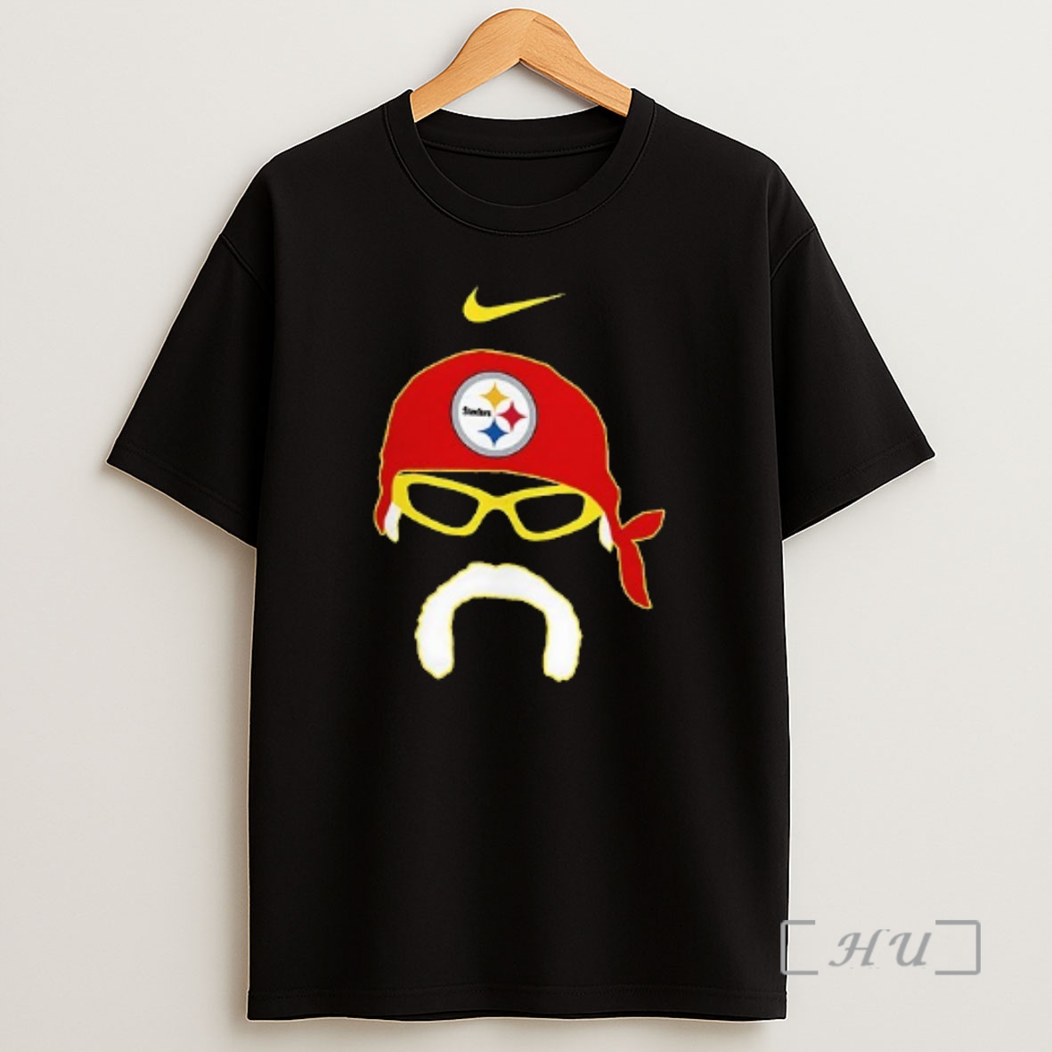 Officials Pittsburgh Steelers X Hulk Hogan Hulkamania Portrait Double Sided Graphic Shirt Sweatshirt Tee