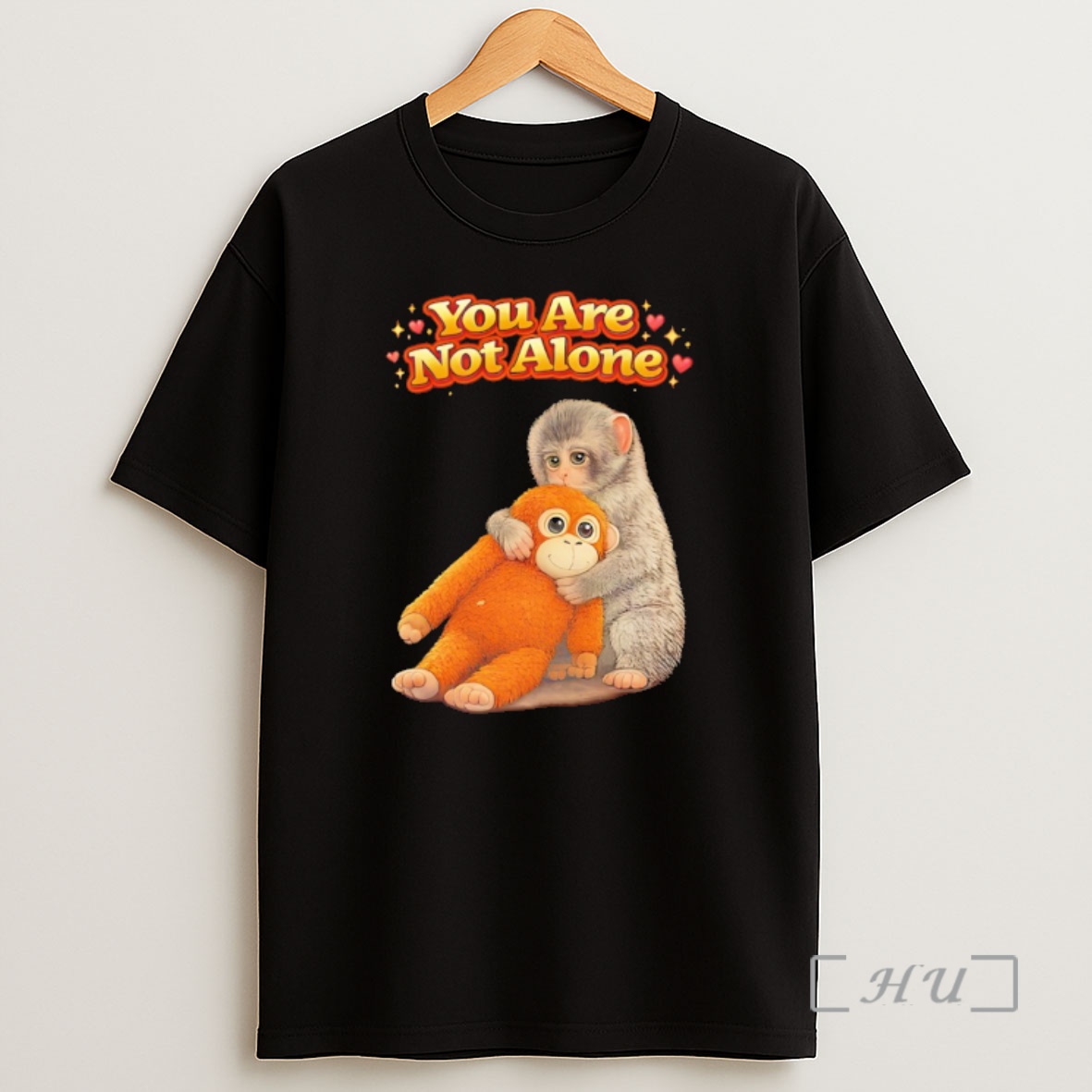 Officials Punch Monkey Graphic You Are Not Alone Shirt Sweatshirt Tee