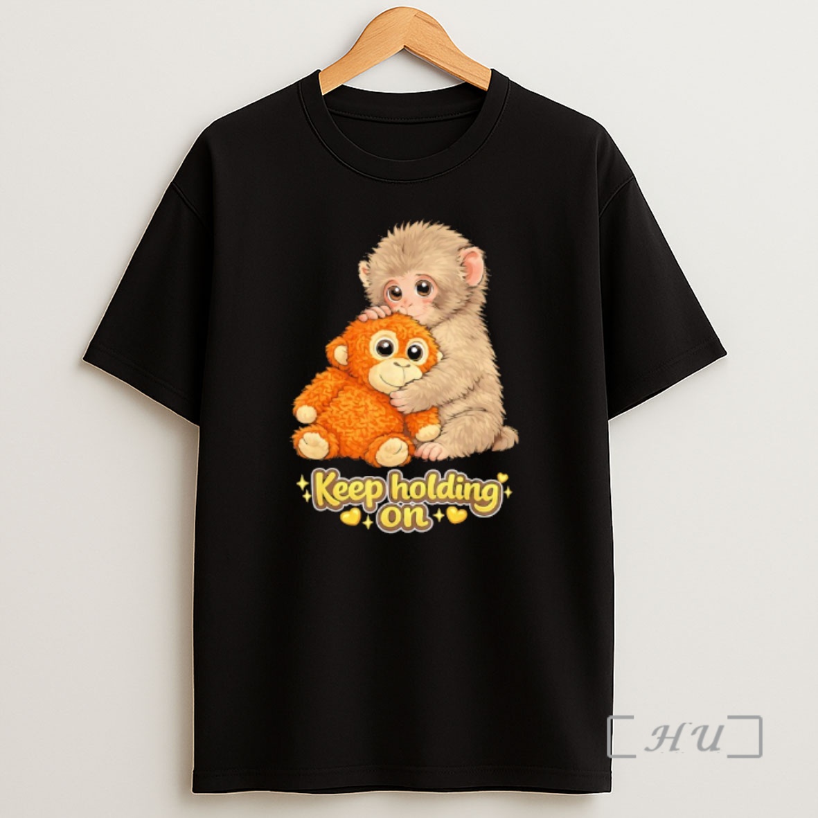 Officials Punch Monkey With Teddy Bear Cuddling Keep Holding On Meme Shirt Sweatshirt Tee