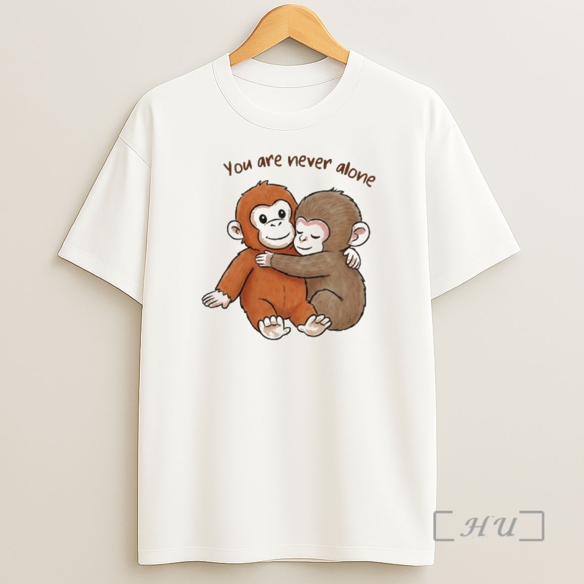 Officials Punch Monkey You Are Never Alone Shirt Sweatshirt Tee