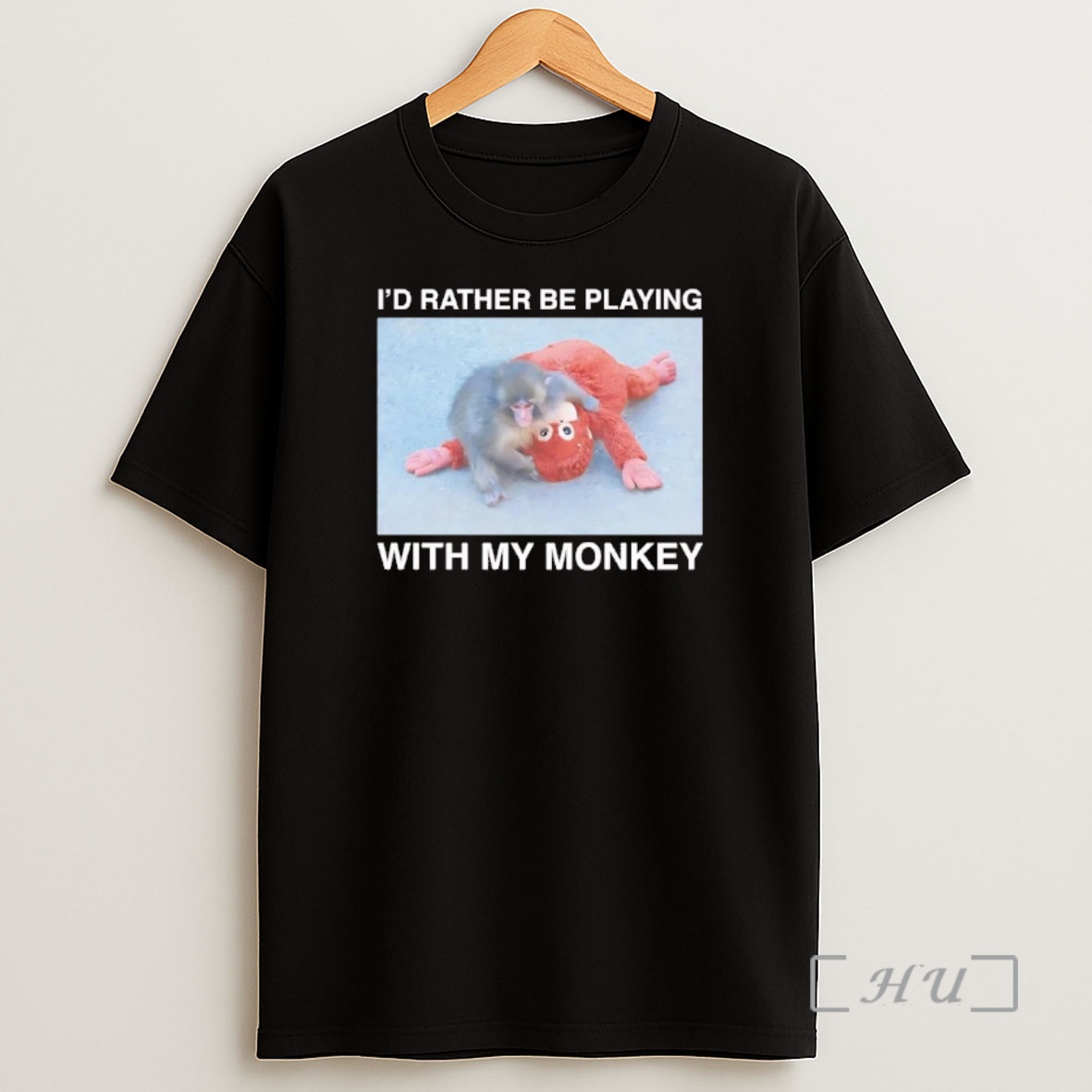 Officials Punch Kun Id Rather Be Playing With My Monkey Shirt Sweatshirt Tee