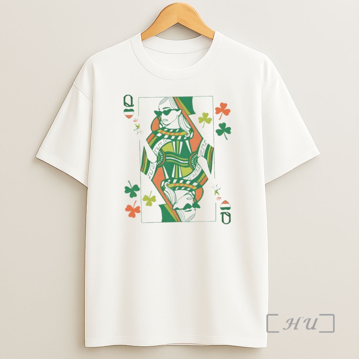 Officials Queen Of Hearts Shamrock Irish St Patricks Day Shirt Sweatshirt Tee