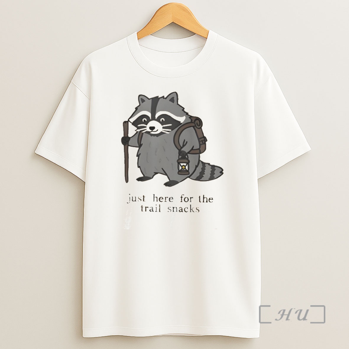 Officials Raccoon Hiking Just Here For The Trail Snacks Shirt Sweatshirt Tee
