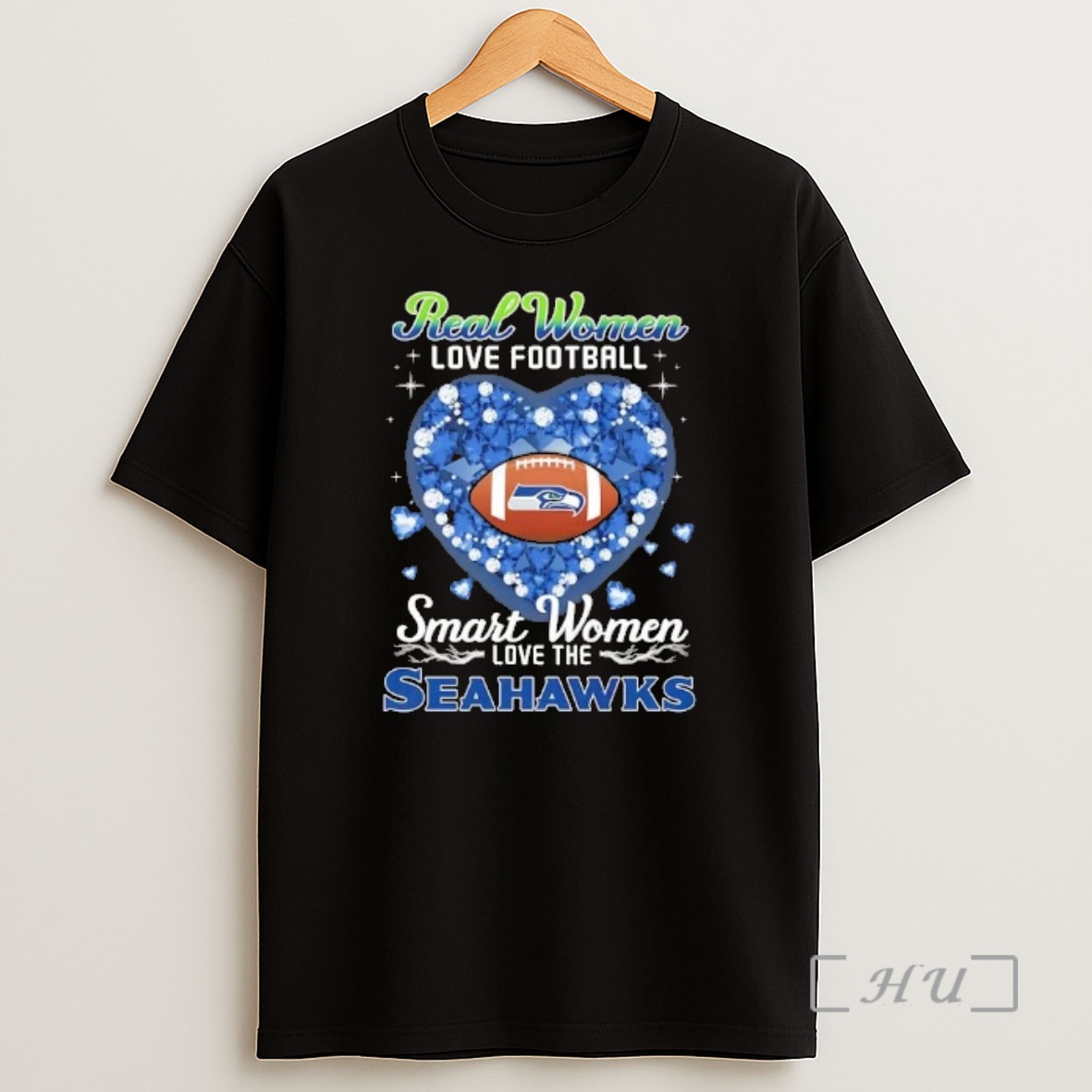 Officials Real Women Love Football Smart Women Love The Seattle Seahawks Glitter Hearts Shirt Sweatshirt Tee