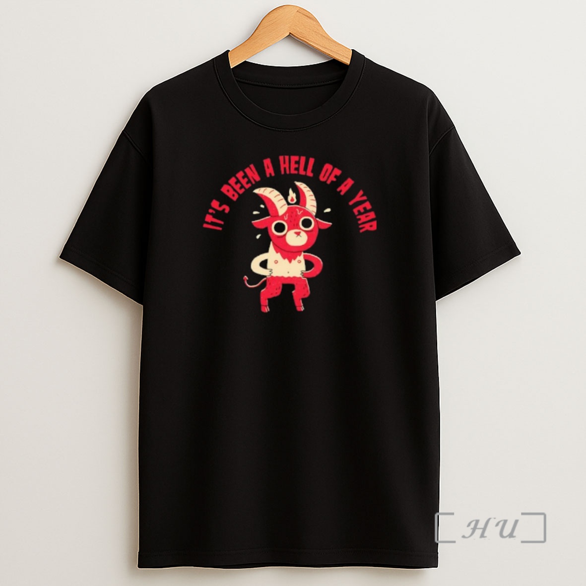 Officials Red Baphomet Goat Character Its Been A Hell Of A Year Shirt Sweatshirt Tee