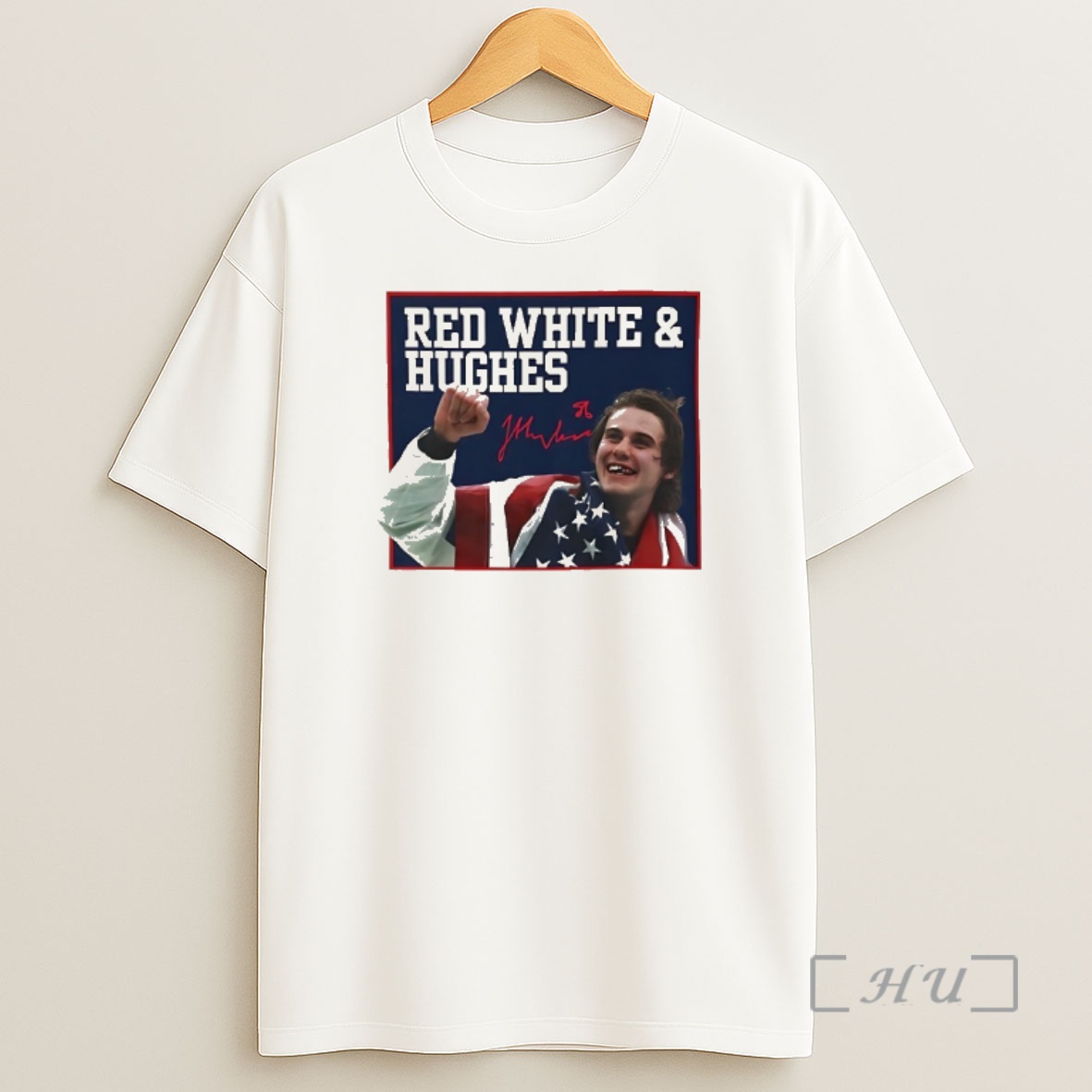 Officials Red White And Hughes Usa Hockey Golden Goal 2026 Winter Olympics Shirt Sweatshirt Tee