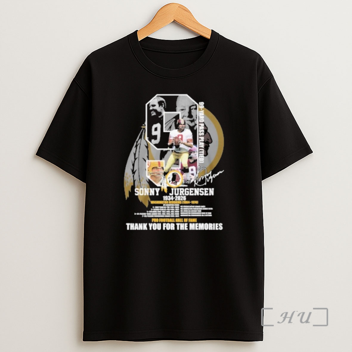 Officials Redskins Sonny Jurgensen 1934 2026 Pro Football Hall Of Fame Shirt Sweatshirt Tee
