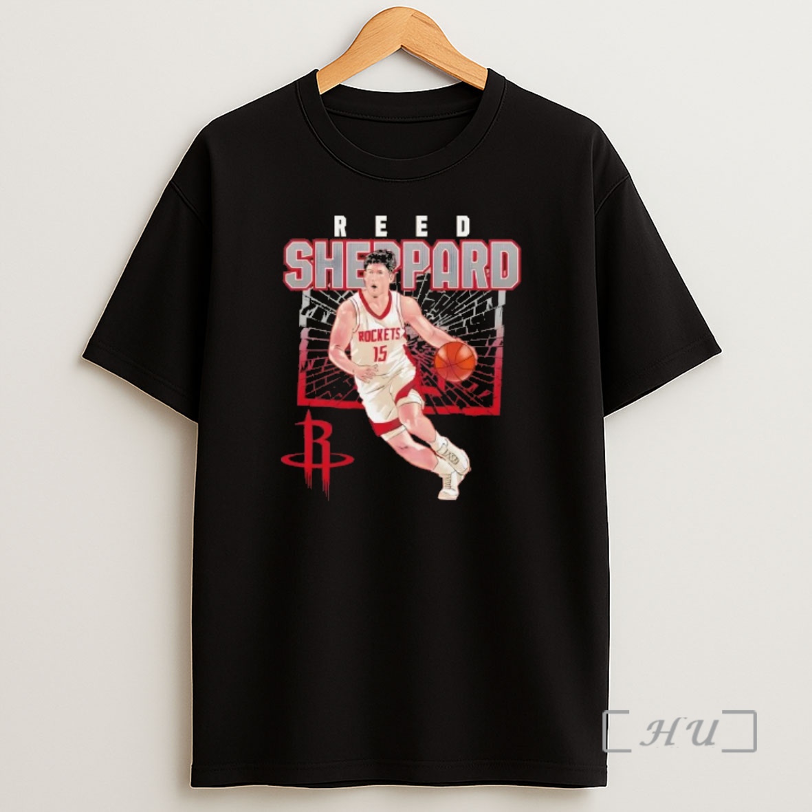 Officials Reed Sheppard 15 Houston Rockets Basketball Shattered Shirt Sweatshirt Tee