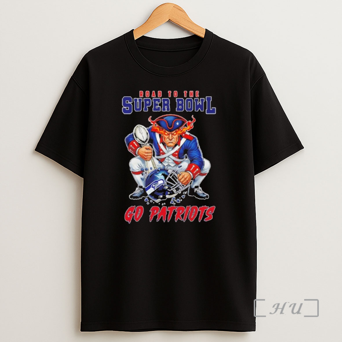 Officials Road To The Super Bowl Go New England Patriots Mascot Shirt Sweatshirt Tee