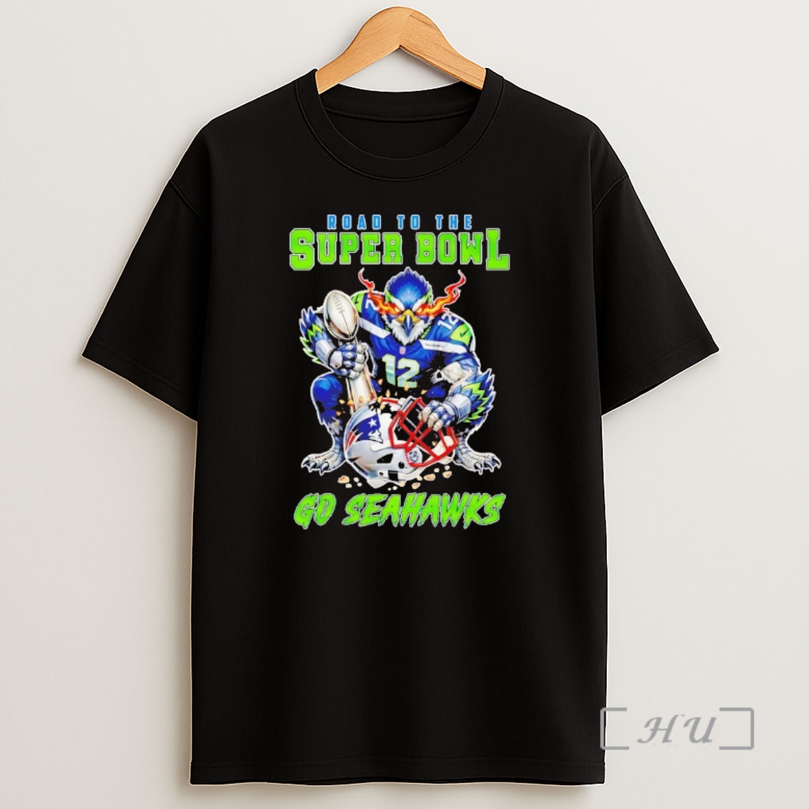Officials Road To The Super Bowl Go Seattle Seahawks Mascot Shirt Sweatshirt Tee