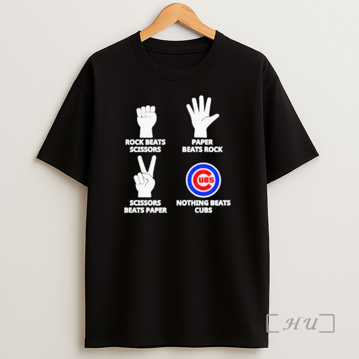 Officials Rock Beats Scissors Paper Beats Rock Scissors Beats Paper Nothing Beats Chicago Cubs Shirt Sweatshirt Tee