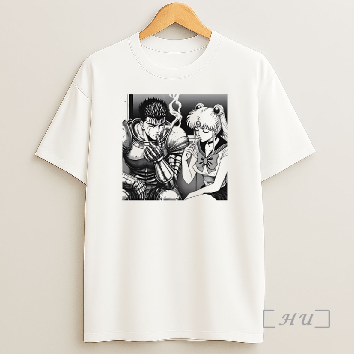 Officials Sailor Moon X Berserk Smoking Anime Graphic Shirt Sweatshirt Tee