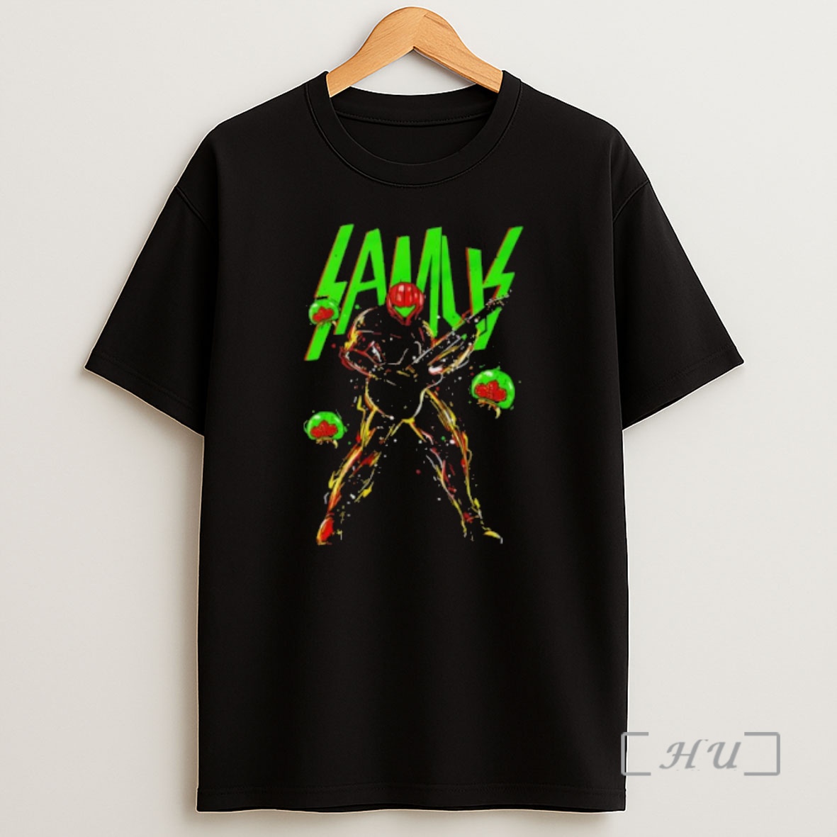 Officials Samus Metroid Playing Electric Guitar Rock Music Video Game Shirt Sweatshirt Tee