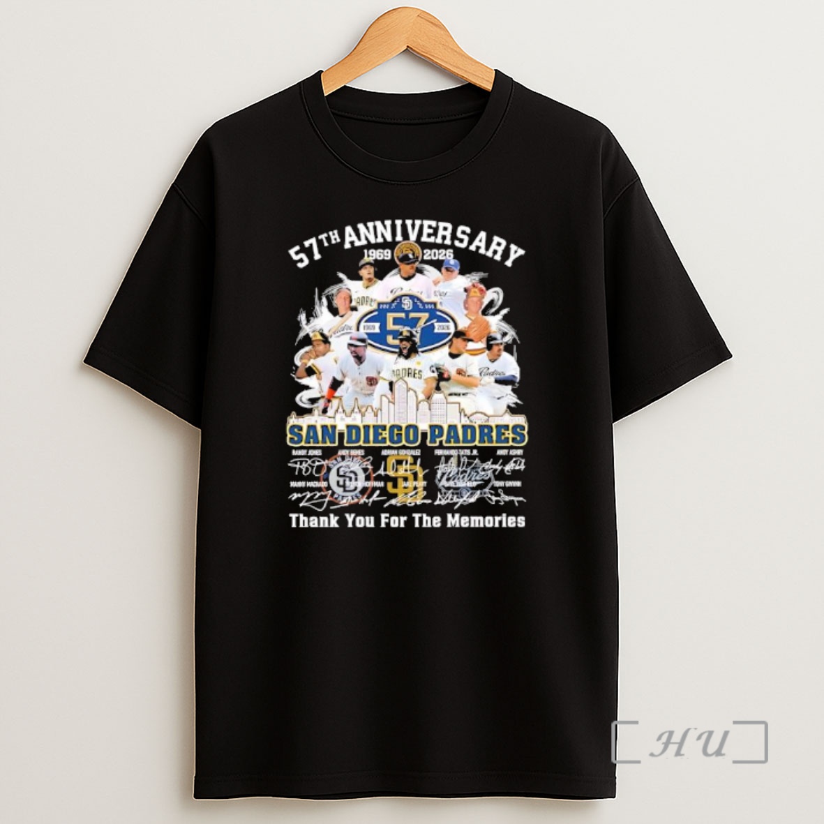 Officials San Diego Padres 57th Anniversary 1969 2026 Thank You Memories Players Signature Shirt Sweatshirt Tee