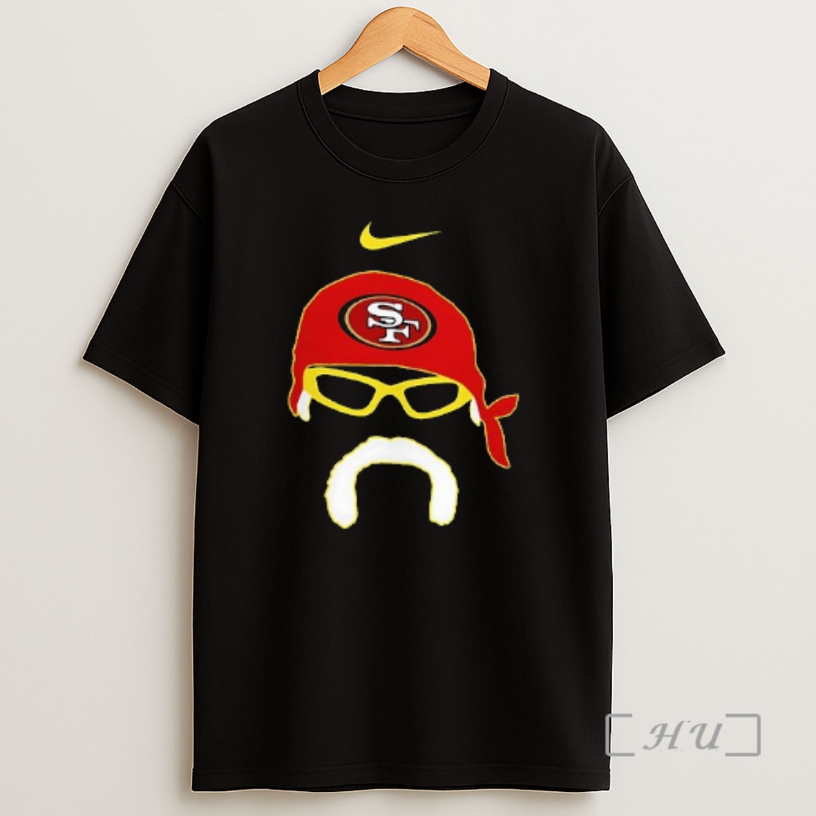 Officials San Francisco 49ers X Hulk Hogan Hulkamania Portrait Double Sided Graphic Shirt Sweatshirt Tee
