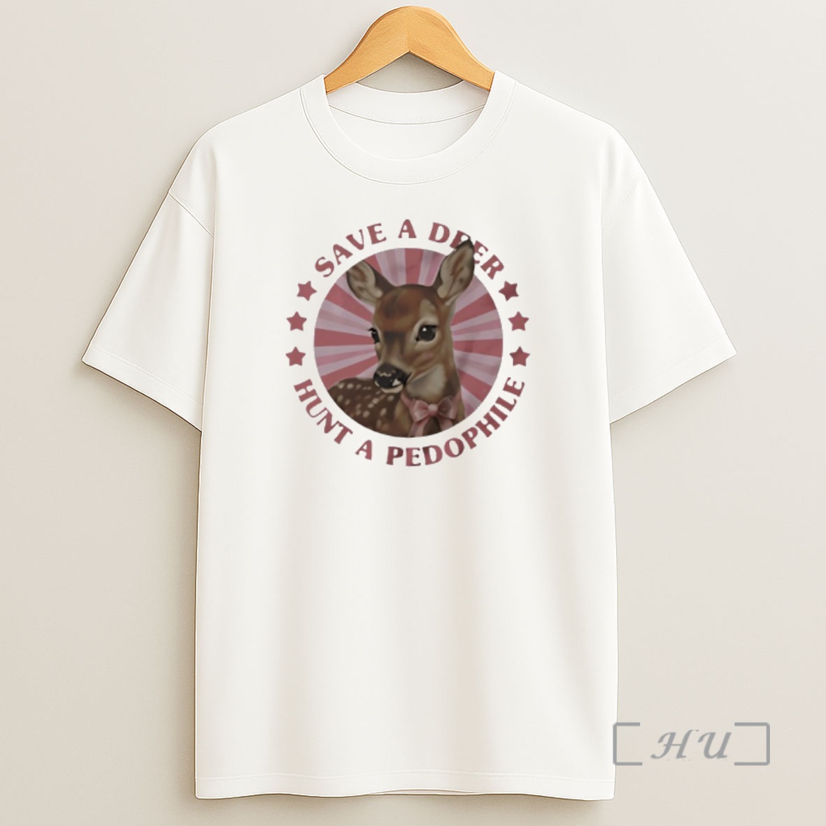 Officials Save A Deer Hunt A Pedophile Pink Bow Deer Stars Stripes Shirt Sweatshirt Tee