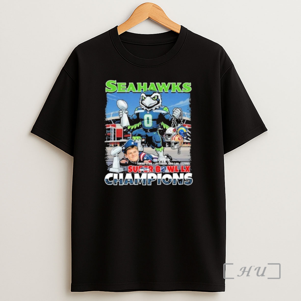 Officials Seahawks Mascot Super Bowl Lx Champions Shirt Sweatshirt Tee