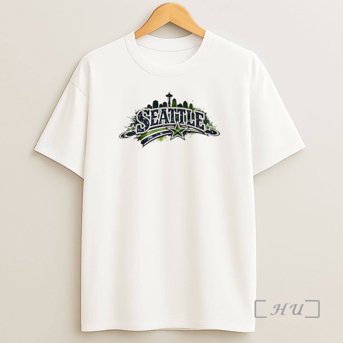 Officials Seattle City Skyline Space Needle Splatter Art Star Shirt Sweatshirt Tee