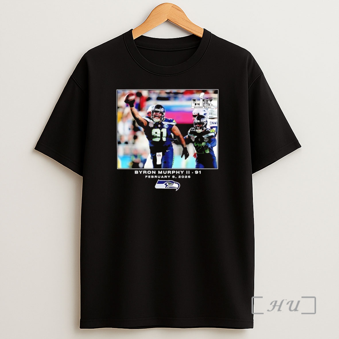 Officials Seattle Seahawks Byron Murphy Ii Nfl Flash Features Super Bowl Lx Shirt Sweatshirt Tee