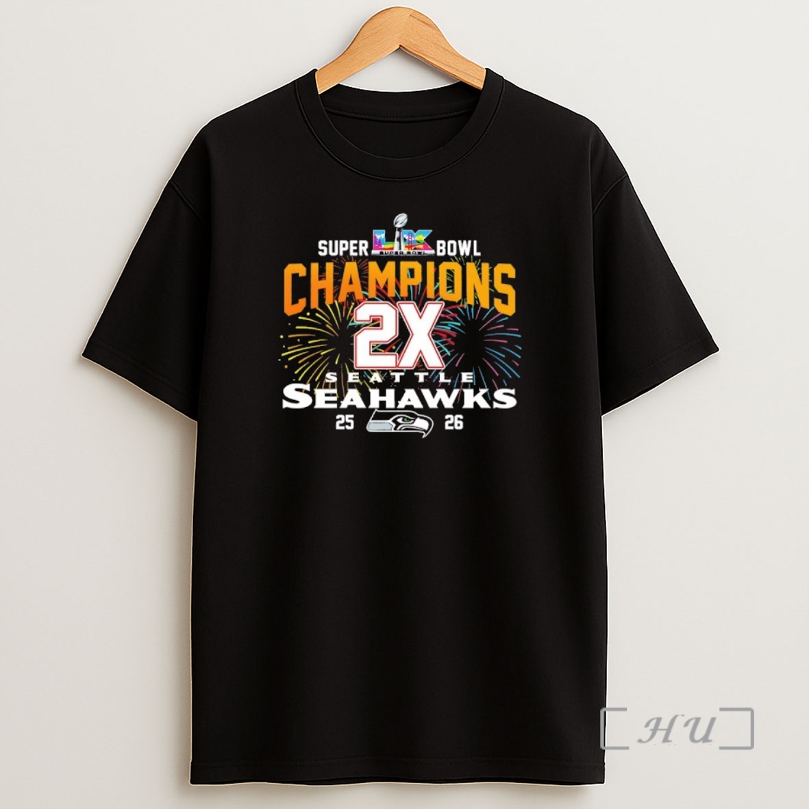 Officials Seattle Seahawks Football 2x Super Bowl Champions 2026 Fireworks Shirt Sweatshirt Tee