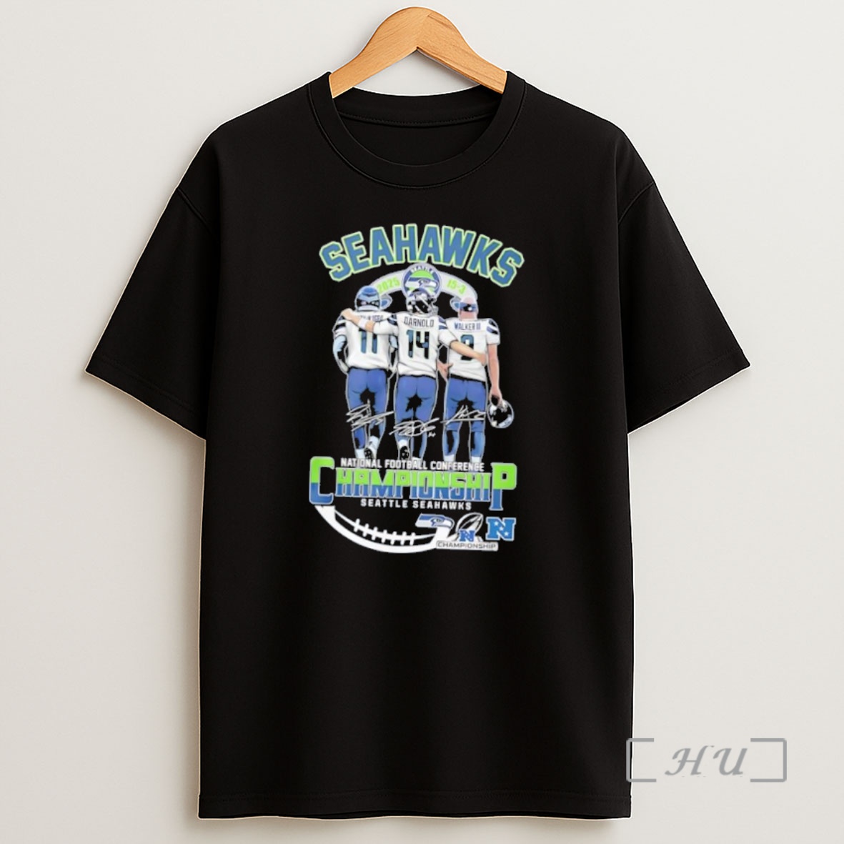 Officials Seattle Seahawks National Football Conference Championship Signature Players Shirt Sweatshirt Tee