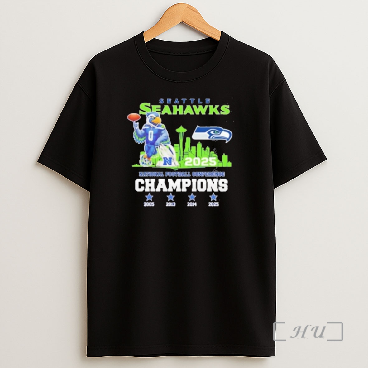Officials Seattle Seahawks Nfc Champions Mascot Spin Ball City Shirt Sweatshirt Tee