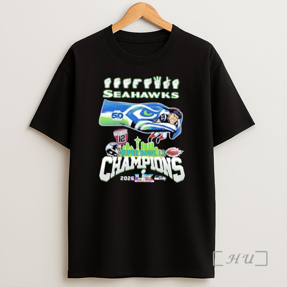 Officials Seattle Seahawks Super Bowl Lx Champions Language Handshapes Shirt Sweatshirt Tee