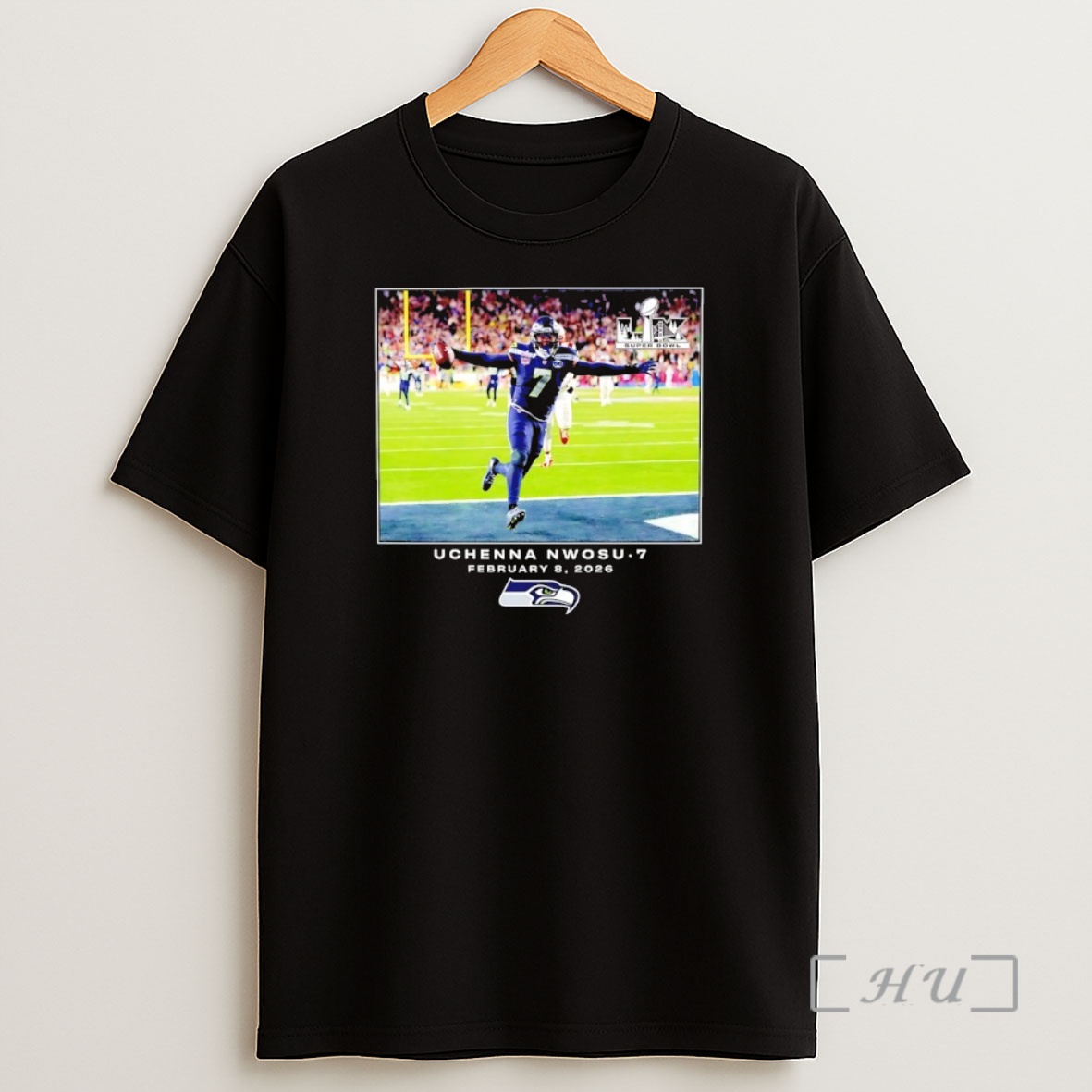 Officials Seattle Seahawks Uchenna Nwosu Nfl Flash Features Super Bowl Lx Shirt Sweatshirt Tee