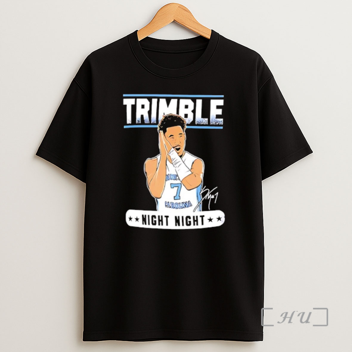 Officials Seth Trimble 7 North Carolina Tar Heels Night Night Signature Shirt Sweatshirt Tee